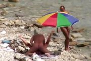 Cuckold bitch at the beach