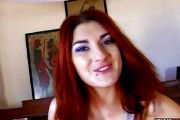 Redhead takes a big shaft inside of her