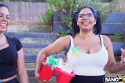 Two Thick Latinas Sheila Ortega & Kesaa Ortega Strip Down And Show Off Their Curves While Tidying Up