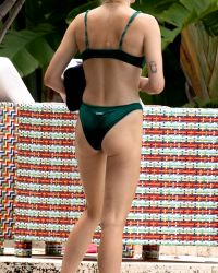 Sophie Turner Green Bikini