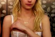 Emma Roberts In Just A Bra, From “Nerve”