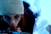 Hot Blowjob In Outdoor Snow