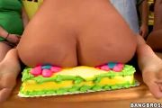 Jada Stevens Bouncing On A Cake