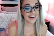 Lovely Nerd Blonde Playing With Her Cunt