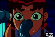 Starfire tentacle fucked and filled with cum